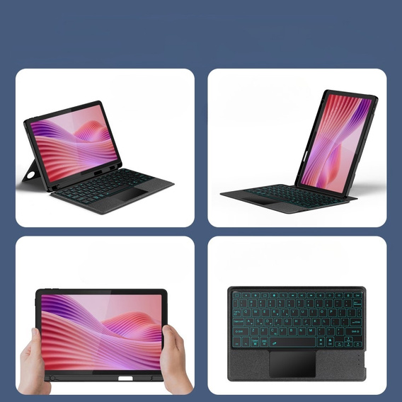 Etui z klawiaturą do Lenovo Tab 10.1" TB311FU, czarne
