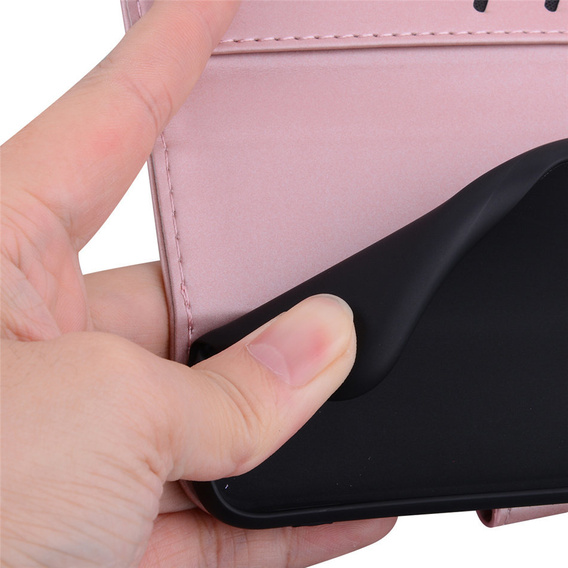 Etui z klapką do Motorola Moto G22, Wallet Bunny, różowe