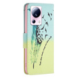 Etui z klapką do Xiaomi 13 Lite, Wallet, Feather niebieskie / żółte