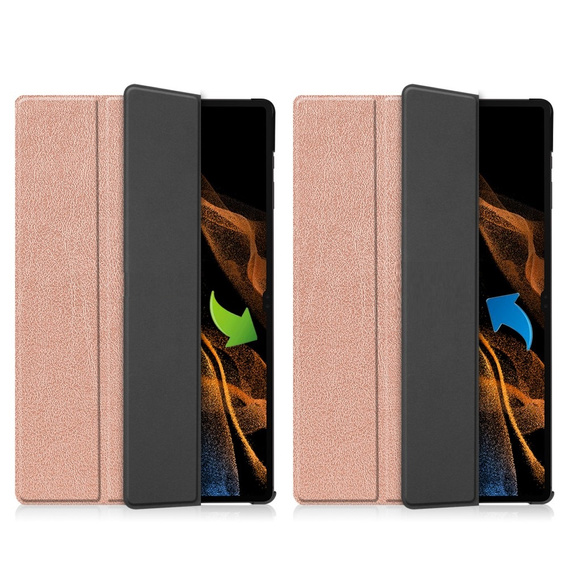 Etui do Samsung Galaxy Tab S9 Ultra, Smartcase, różowe rose gold