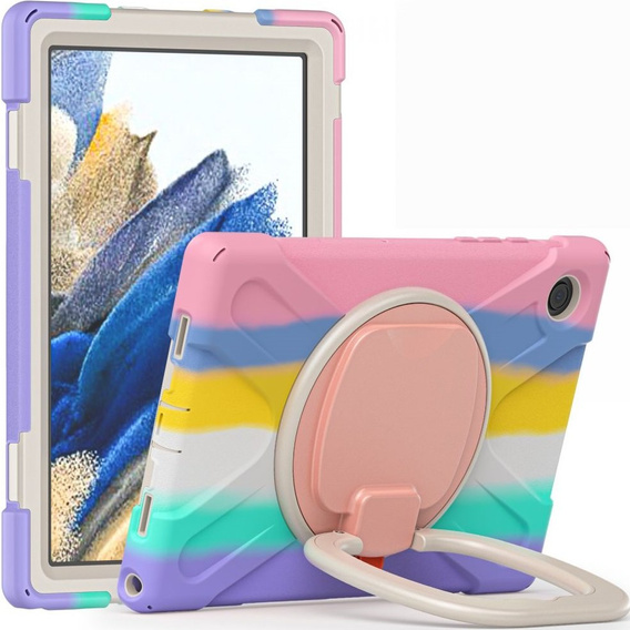 Etui dla dzieci do Samsung Galaxy tab A8 10.5 SM-X200 SM-X205, pancerne z paskiem, wielokolorowe