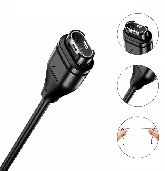 Kabel USB/ładowarka do smartwachy Garmin, czarny