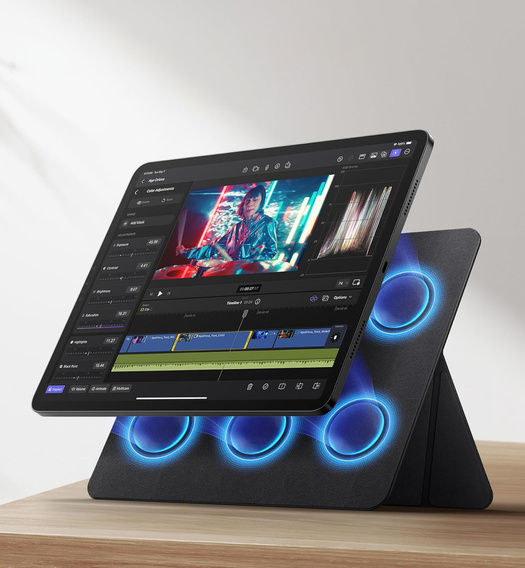 SURITCH Magnetyczny stojak do iPad Air 11" 2024 (6 gen.) / Air 10.9" 2022/2020 (5/4 gen.) / Pro 11" 2022/2021/2020/2018 (4/3/2/1 gen.) – czarny