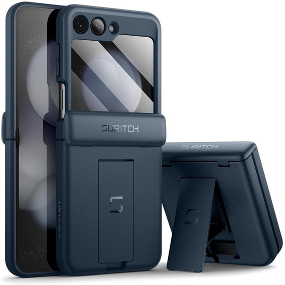 Etui do Samsung Galaxy Z Flip 5, Suritch Full Body, granatowe