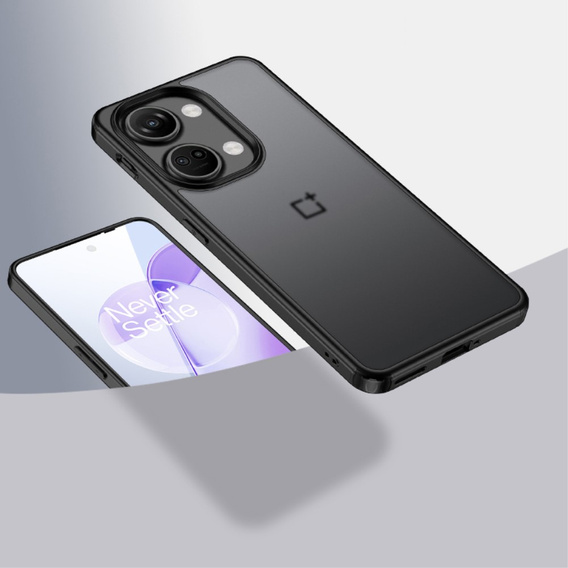 Etui do OnePlus Nord 3 5G, Fusion Hybrid, przezroczyste z czarną ramką