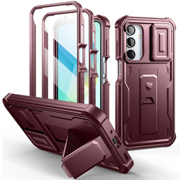 Etui pancerne do Samsung Galaxy A16, Dexnor Full Body (Two Frames), czerwone
