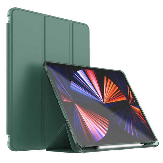 Etui do iPad Pro 12.9" 2022/2021/2020 (6/5/4 gen.), Smart Pencil, z miejscem na rysik, zielone