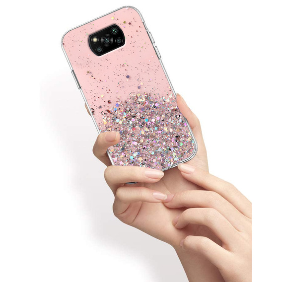 Etui do Xiaomi POCO X3 / X3 NFC, Glittery, różowe