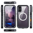 Etui do iPhone 17, Wodoodporne IP68, SHELLBOX MagSafe, czarne