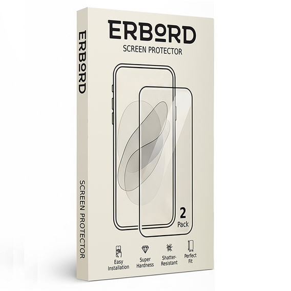 2x Szkło Hartowane ERBORD 9H Hard Glass do Realme Note 70T 4G – codzienna ochrona w eleganckim wydaniu