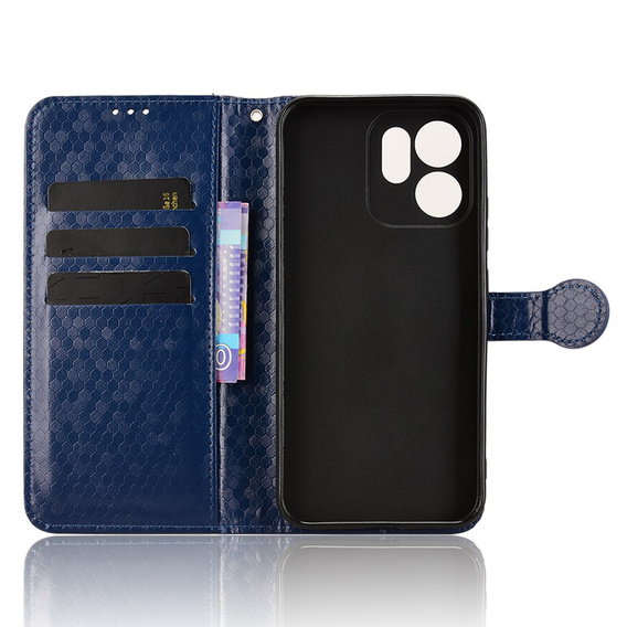 Etui z klapką do Oppo Reno 14F, Wallet Rhombus, niebieskie