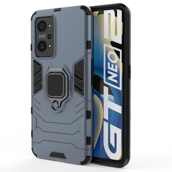 Etui do Realme GT 2 5G / GT Neo 2 / GT Neo 3T, Kickstand Ring, niebieskie