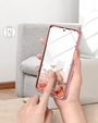 Etui do Samsung Galaxy S22, Suritch Full Body Marble, różowe