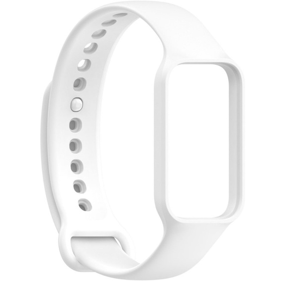 Pasek Silikonowy do Xiaomi Redmi Smart Band 2 / Xiaomi Smart Mi Band 8 Active, Biały