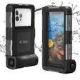 Uniwersalne Etui Wodoodporne na telefon IPX8, Tech-Protect, czarne