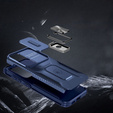 Etui do Samsung Galaxy S24, Slide Lens Lid, Niebieskie