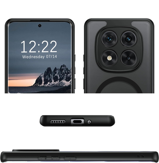 Etui do Xiaomi Redmi Note 14 Pro 5G / Xiaomi Poco X7 5G, do MagSafe, ERBORD Matt Case, czarny