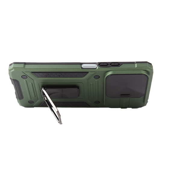 Etui pancerne do Xiaomi Redmi Note 13 5G, CamShield Slide, zielone + Szkło Hartowane 9H