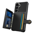Etui do Samsung Galaxy A55 5G, Card Holder Kickstand, czarne