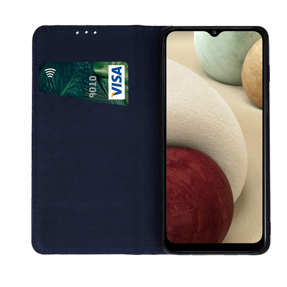 Skórzane Etui Wallet do Samsung Galaxy A02s, Dark Blue