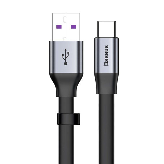 Baseus Nimble 23 cm – kabel USB-A do USB-C 40W 5A, szaro-czarny