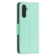 Etui z klapką do Samsung Galaxy A34 5G, Wallet Litchi Magnet, zielone