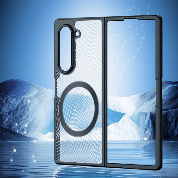 Etui DuxDucis do Samsung Galaxy Z Fold6 5G, Aimo case, do MagSafe, przezroczyste / czarne