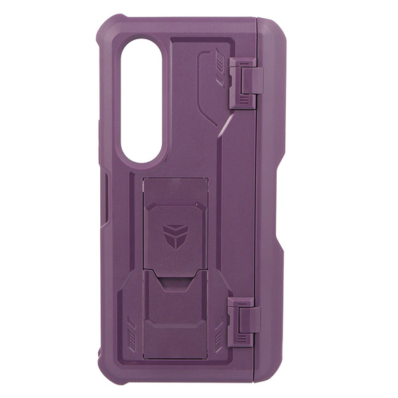 Etui pancerne do Samsung Galaxy Z Fold 4 5G, Dexnor Full Body S-Pen Slot, fioletowe