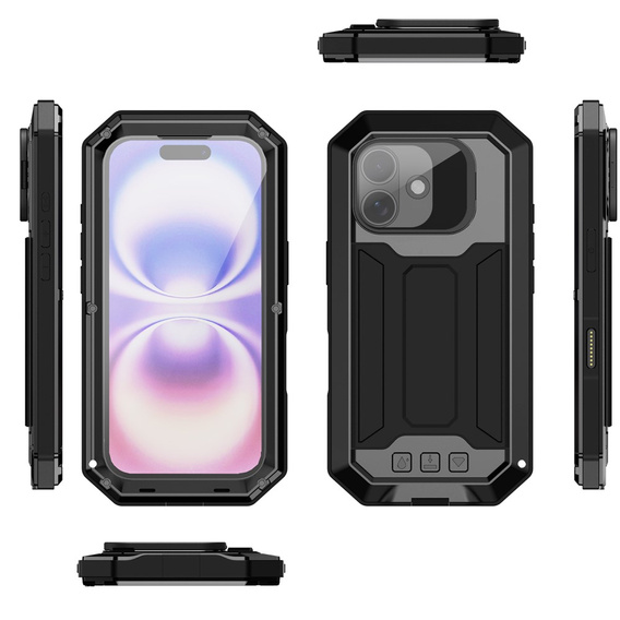 Etui pancerne  R-JUST z osłoną ekranu i podstawką do iPhone 17
