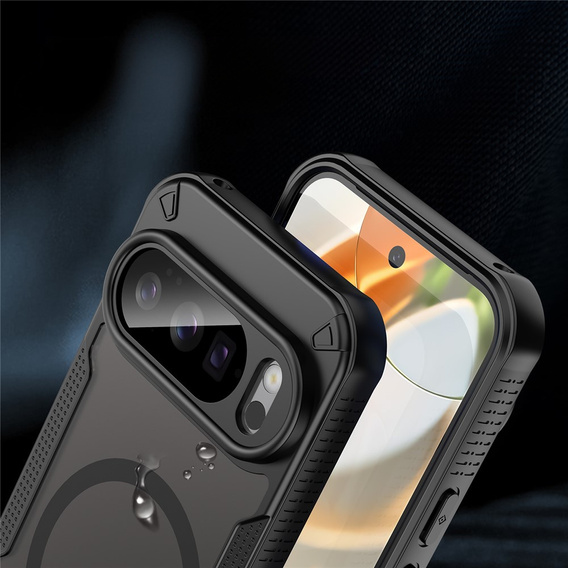 Etui pancerne do Google Pixel 10 Pro, do MagSafe, matowe, czarne