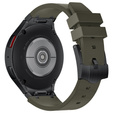 Pasek silikonowy do Samsung Galaxy Watch 4/5/6/7/FE 40/42/43/44/45/46/47mm, Zielony / czarna klamra