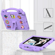 Etui do iPad 10.2" 2021/2020/2019 (9/8/7 gen.) / Air 10.5" 2019 (3 gen.) , Cute Patterns, z podstawką, Fioletowe