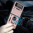 Etui pancerne do Samsung Galaxy Z Flip3 5G, CamShield Slide, różowe rose gold