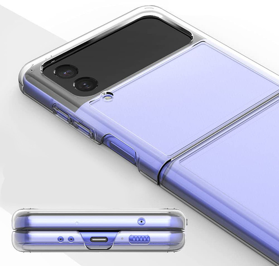 Etui Rubberized Hard PC Shell do Samsung Galaxy Z Flip3 5G,  Transparent