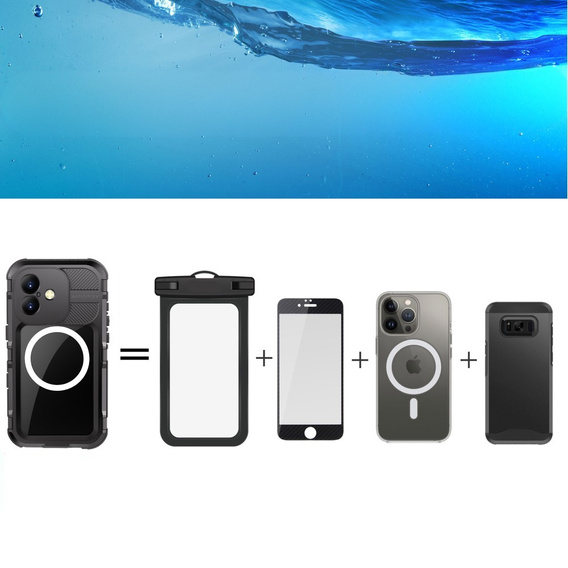 SHELLBOX M Series Waterproof Case do iPhone 16 – Czarny