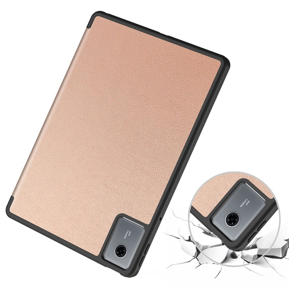 Etui do Lenovo Idea Tab 11" 2025 TB336FU TB336ZU, podstawka, Smartcase z miejscem na rysik, różowe rose gold