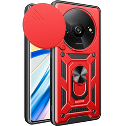 Etui pancerne do Xiaomi Redmi A3, CamShield Slide, czerwone