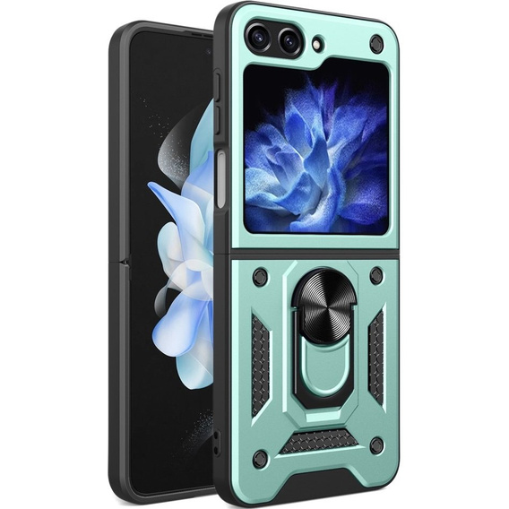 Etui pancerne do Samsung Galaxy Z Flip5 5G, Nox Case Ring, zielone