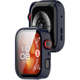 2w1 Etui z twardą ramką i szkłem hartowanym do Huawei Watch Fit 4 Pro - niebieskie