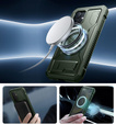 Etui pancerne do Samsung Galaxy S24, Dexnor Full Body MagSafe,  zielone