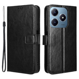 Etui z klapką do Realme C61, Crazy Horse Wallet, czarne