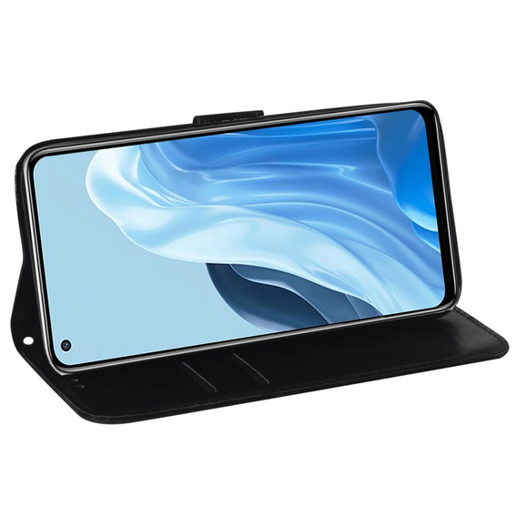 Etui z klapką do Oppo A17, Wallet, Mandala niebieskie
