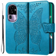 Etui z klapką do Oppo Reno 10 / 10 Pro, Butterfly, niebieskie