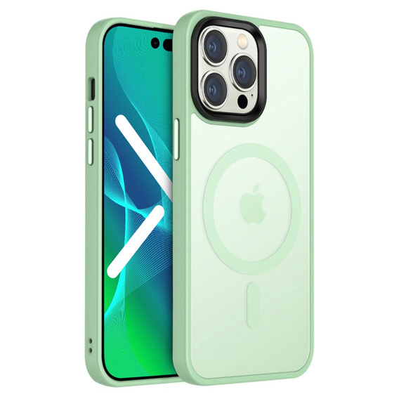 Etui do iPhone 14 Pro Max, Simple MagSafe, jasnozielone