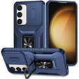 Etui do Samsung Galaxy S24, Slide Lens Lid, Niebieskie
