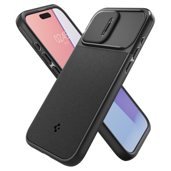 OUTLET Etui SPIGEN do iPhone 15 Pro, Optik Armor MagSafe, Czarne