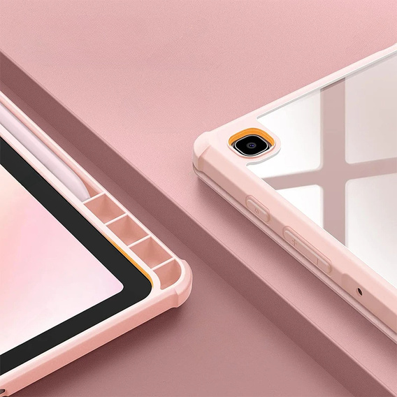 Etui Smartcase Hybrid do Samsung Galaxy Tab S6 Lite, z miejscem na rysik – różowe Marble