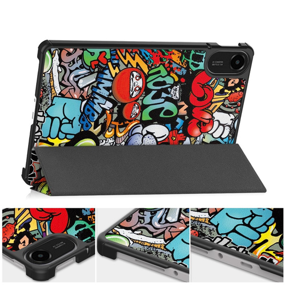 Etui z klapką i wzorem graffiti do Xiaomi Redmi Pad 2