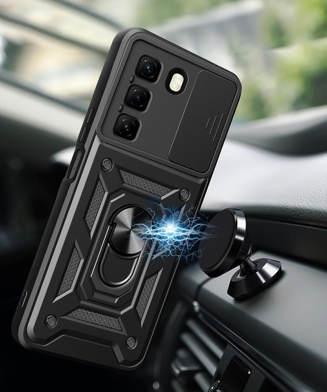 Etui pancerne do Infinix Hot 50 Pro 4G, CamShield Slide, czarne