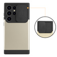 Pancerne etui do MagSafe na Samsung Galaxy S24 Ultra, ERBORD MagProtect Cam Slider, złote